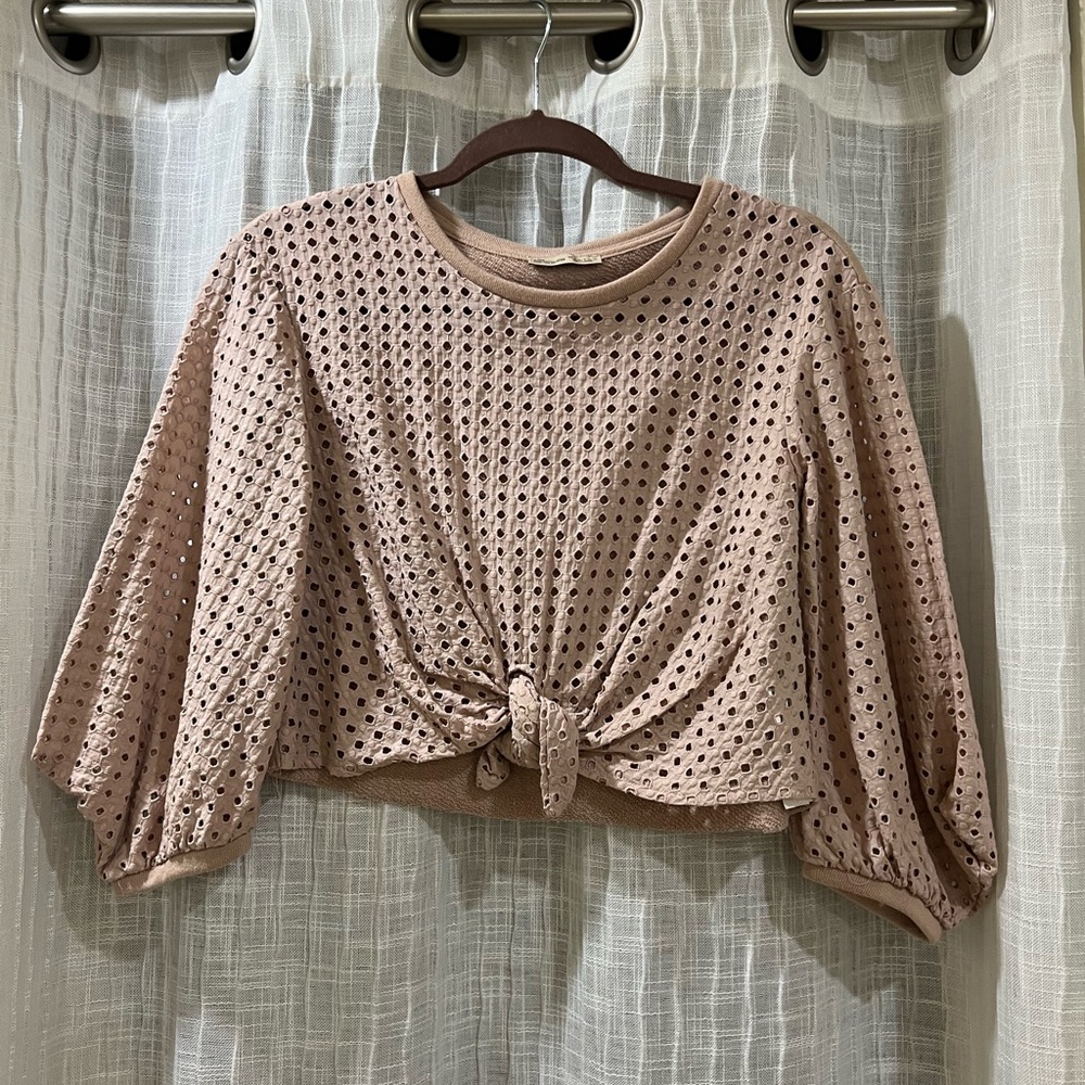 Zara cropped long sleeve top